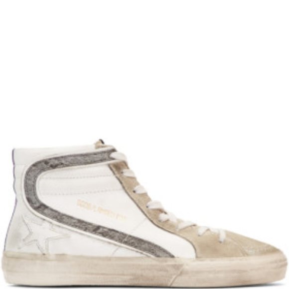Golden Goose Shoes - Sold 💕Golden Goose White Slide High-Top Sneakers
